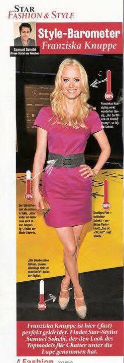 Franziska Knuppe red carpet look analyzed by Samuel Sohebi in Chatter Magazine fashion column