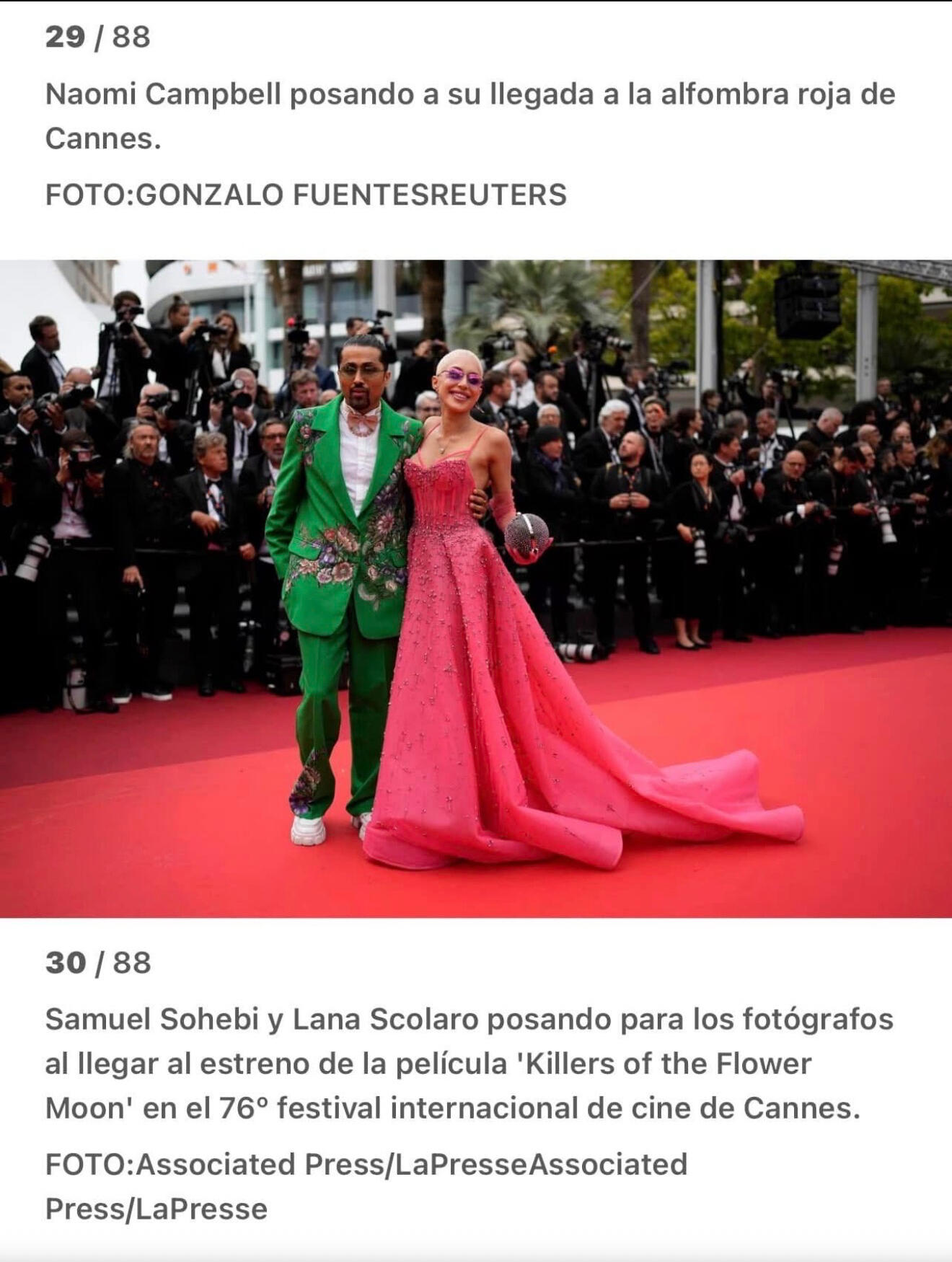 Samuel Sohebi at the Killers of the Flower Moon premiere, Cannes Film Festival, 2023.